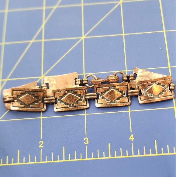 Copper Southwest 7" Vintage Bracelet. Stamped On Clasp. - Picture 4 of 4